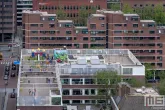 De Rotterdamse Dakendagen 2024 in Rotterdam met het uitzicht op een schooldak