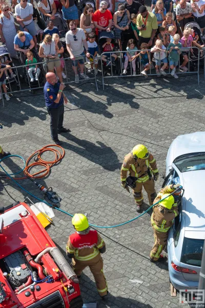 De demonstratie van de Brandweer tijdens de Wereldhavendagen in Rotterdam