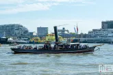 Het stoomschip Pieter Boele tijdens de Wereldhavendagen 2024 in Rotterdam